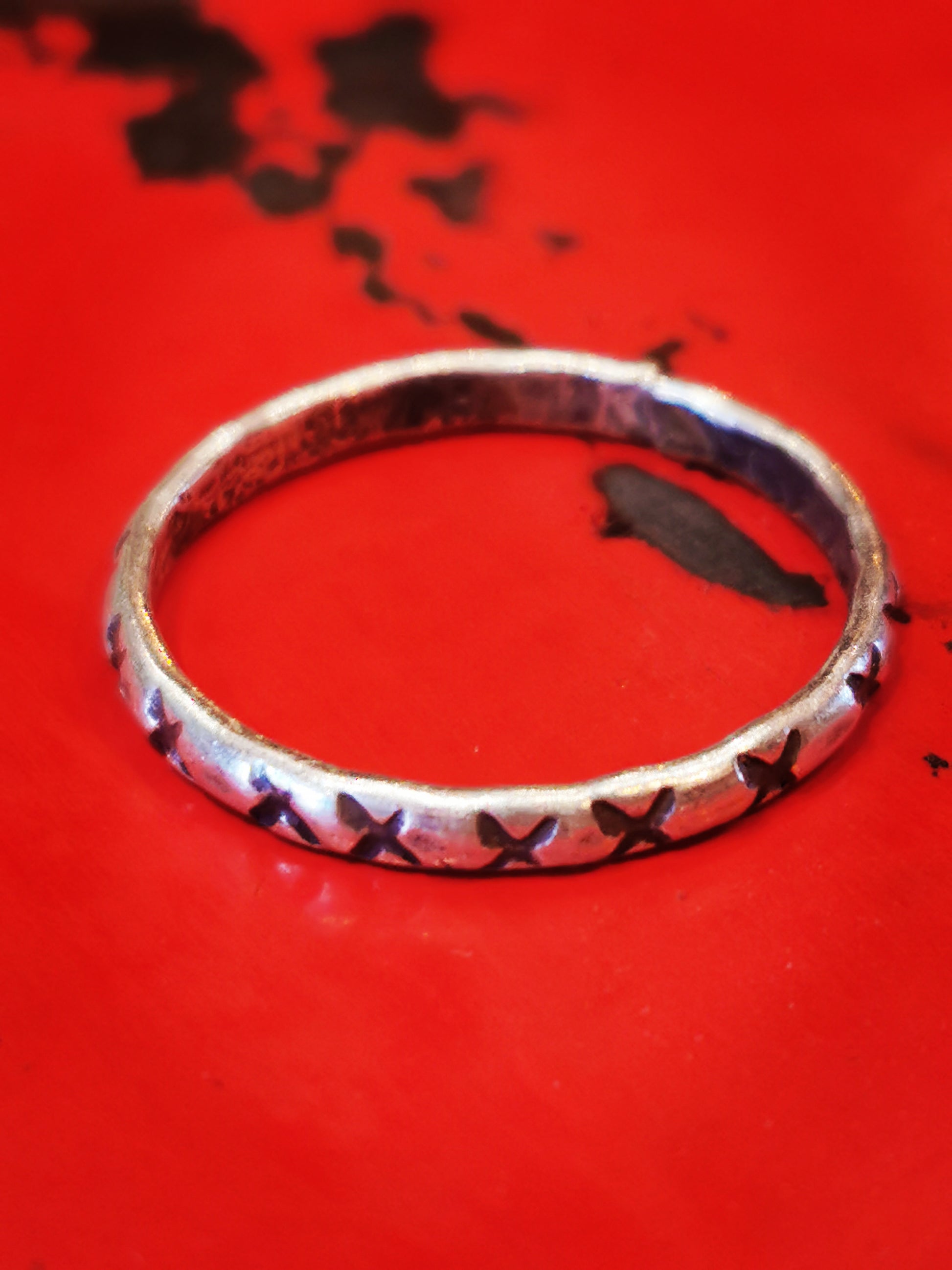 Karen hill tribe silver has a higher content of silver, at 99.5-99.9% compared with sterling silver at 92.5%. This allows the silver to wear and soften differently from standard sterling silver. Many of the Karen ring designs stack together beautifully. All pieces are hand made and hand finished using traditional methods.


 

 

