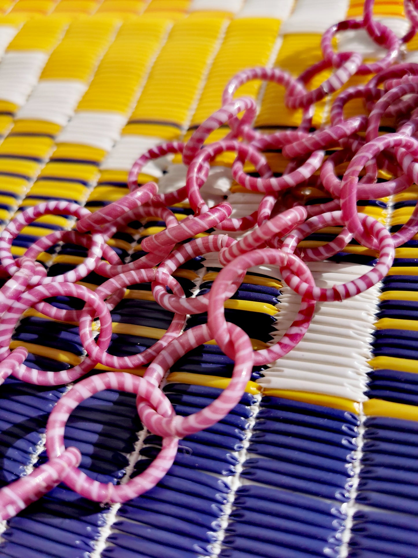 Recycled plastic chain necklace