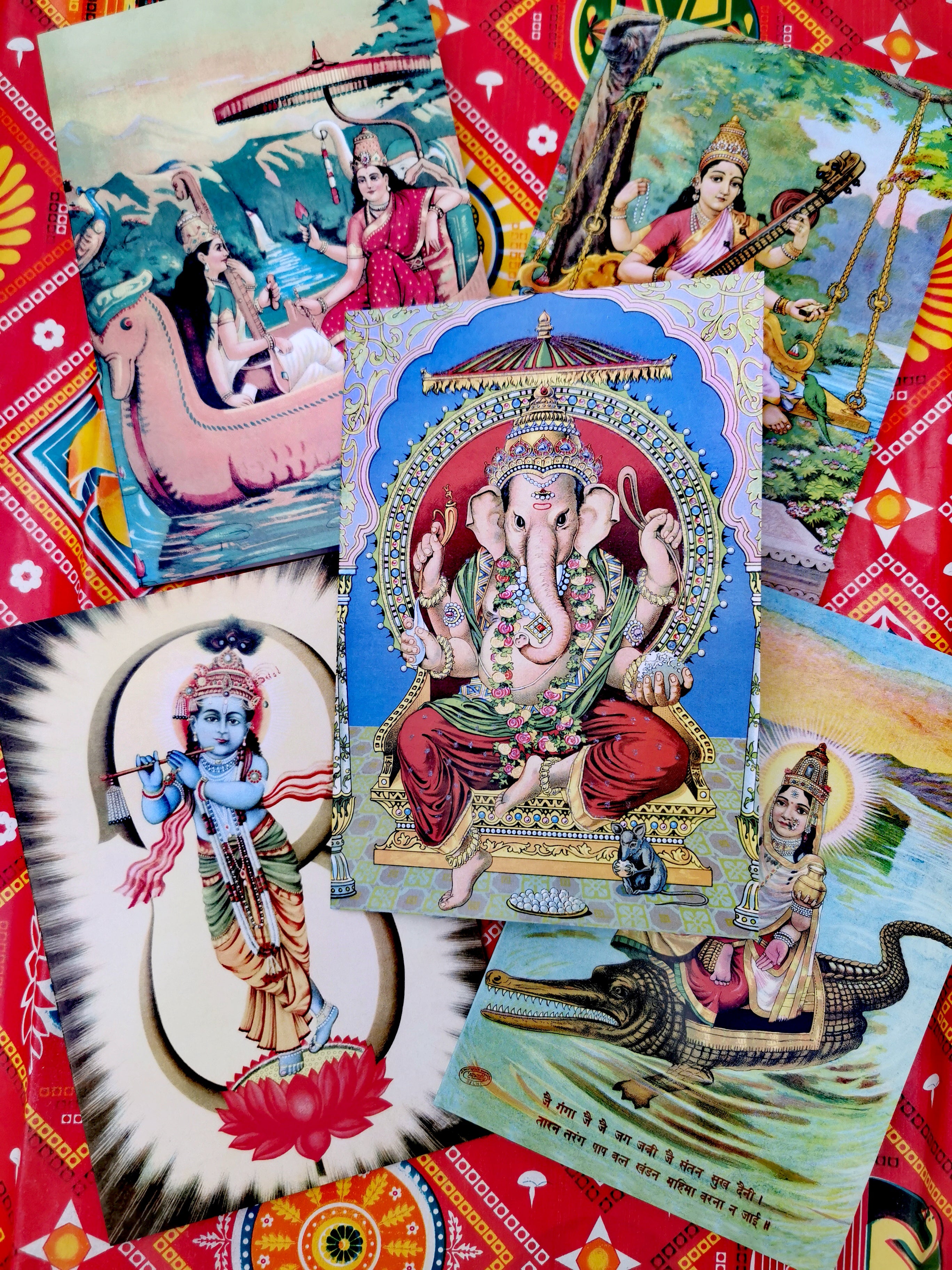 Indian gods greetings cards