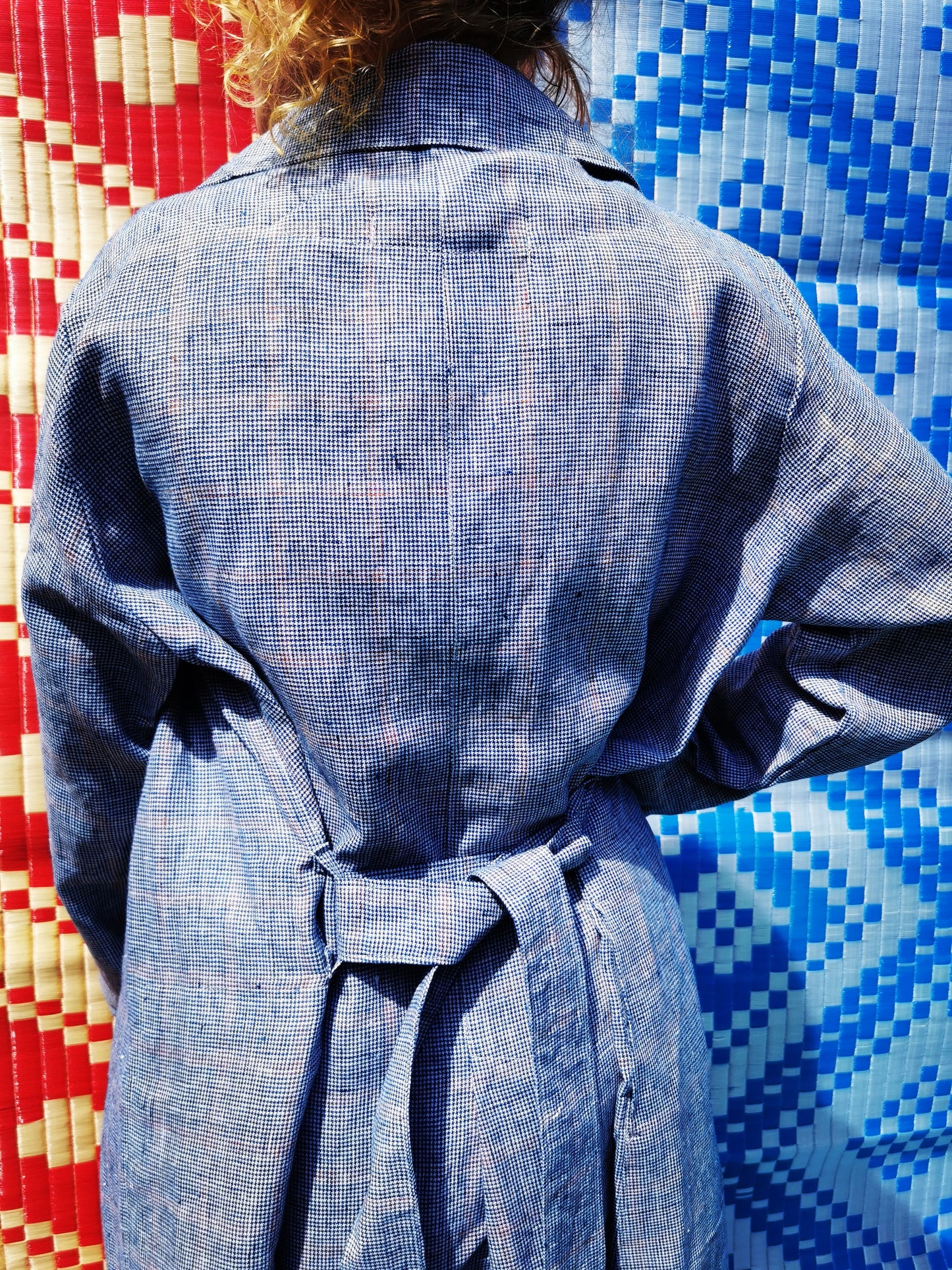 *SALE*Linen check Trench coat