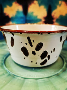 Splatterware enamel bowls