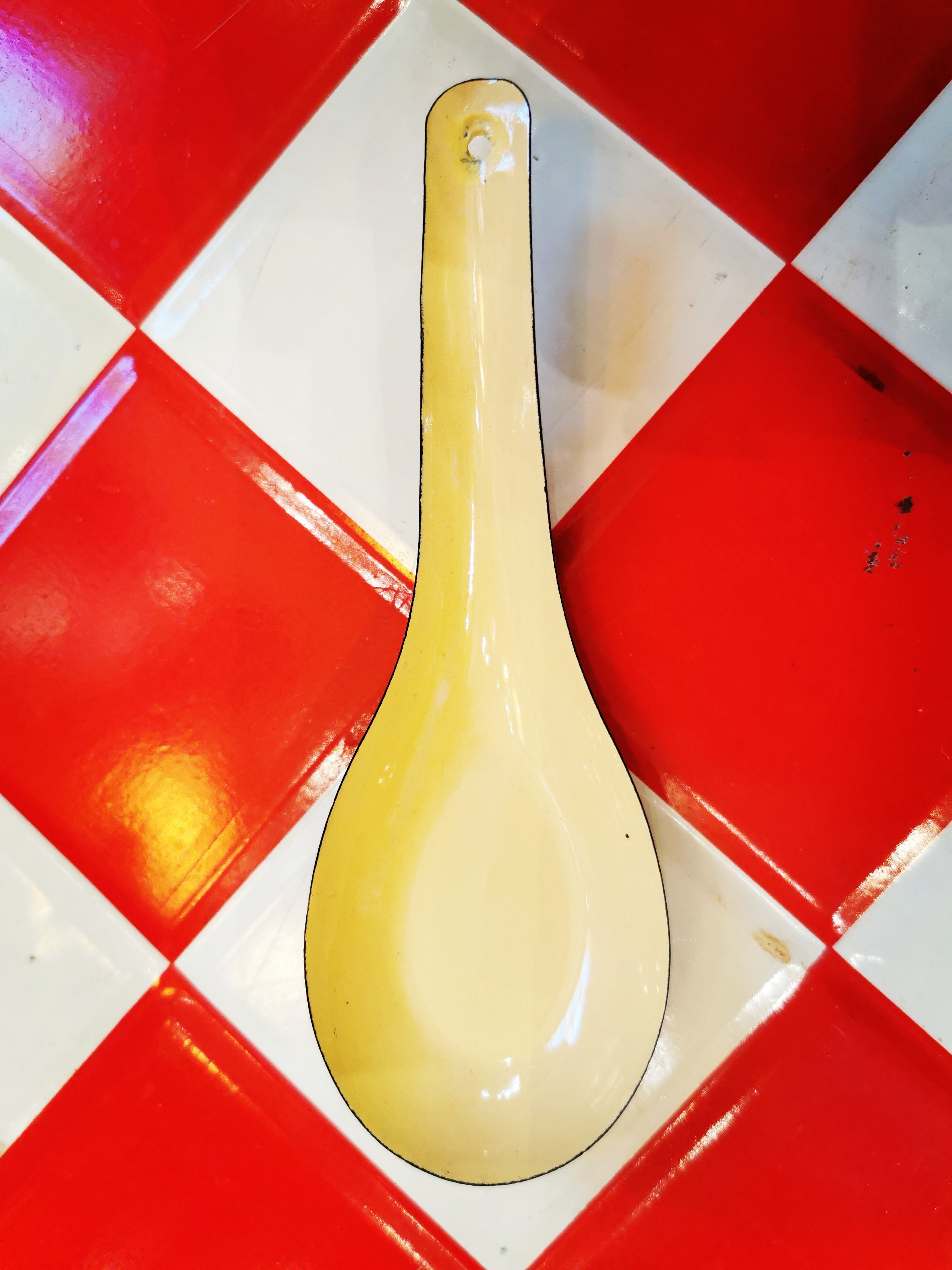 Vietnamese enamel spoons