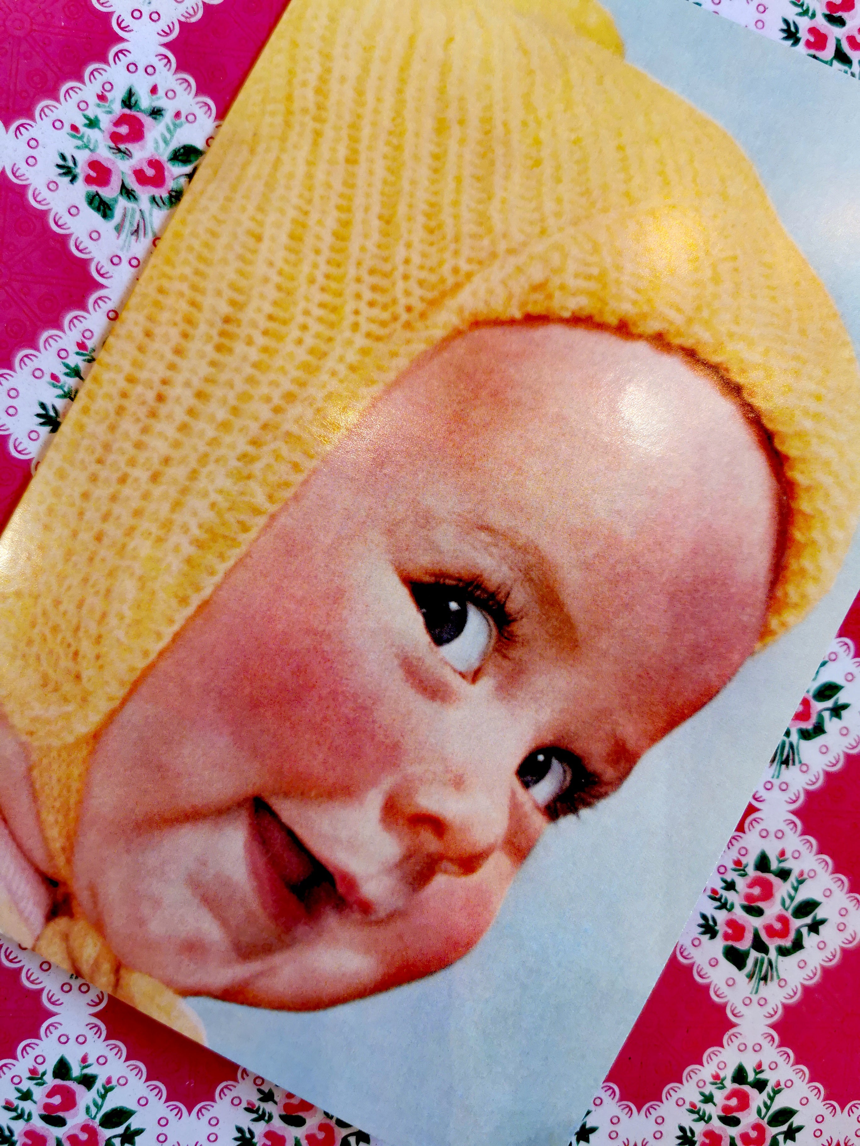 Kitsch vintage baby pics cards