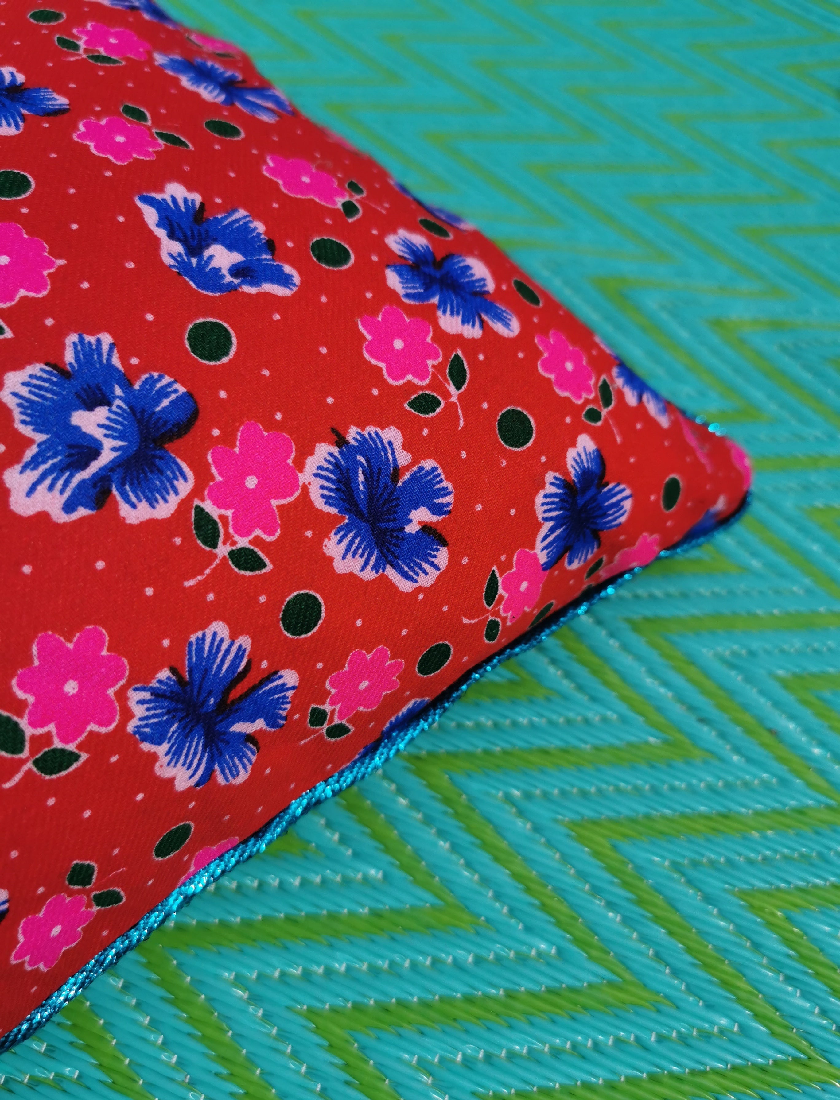Nomad folky floral cushion