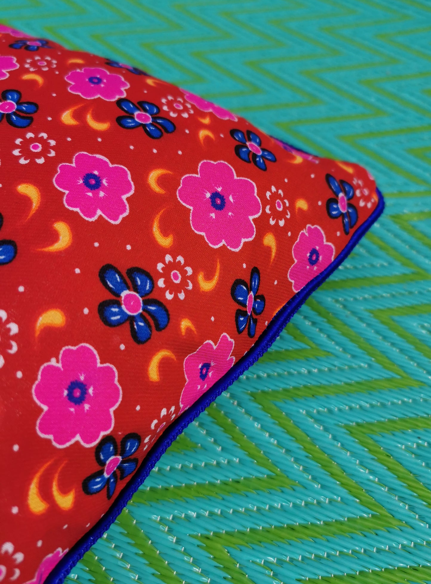 Nomad folky floral cushion