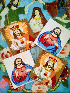 Decorate and worship!! Holy blessings in this embroidered iron on patch of Our Lord Jesus Christ 

10cm x 9cm

