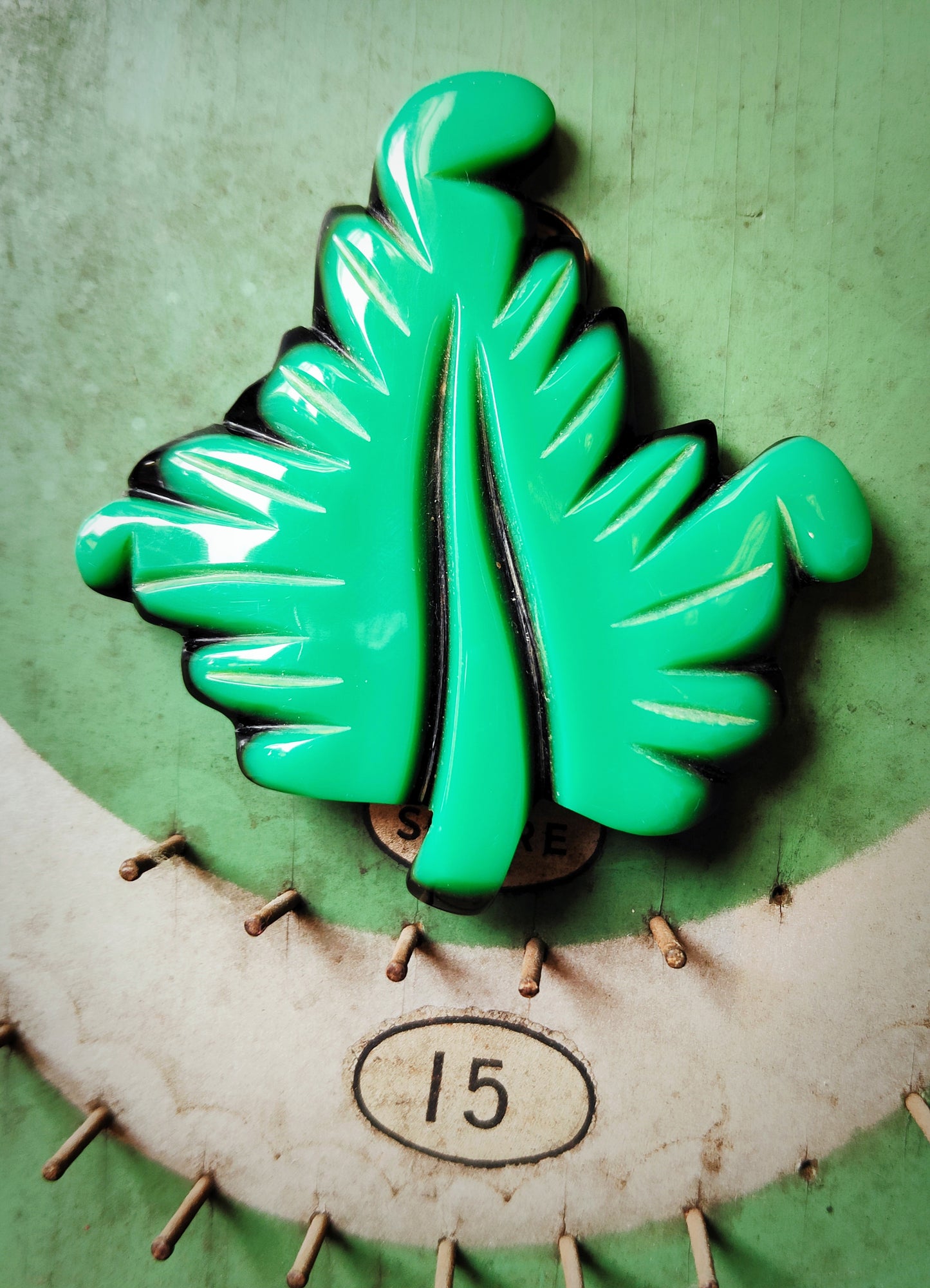 Modern french bakelite brooches
