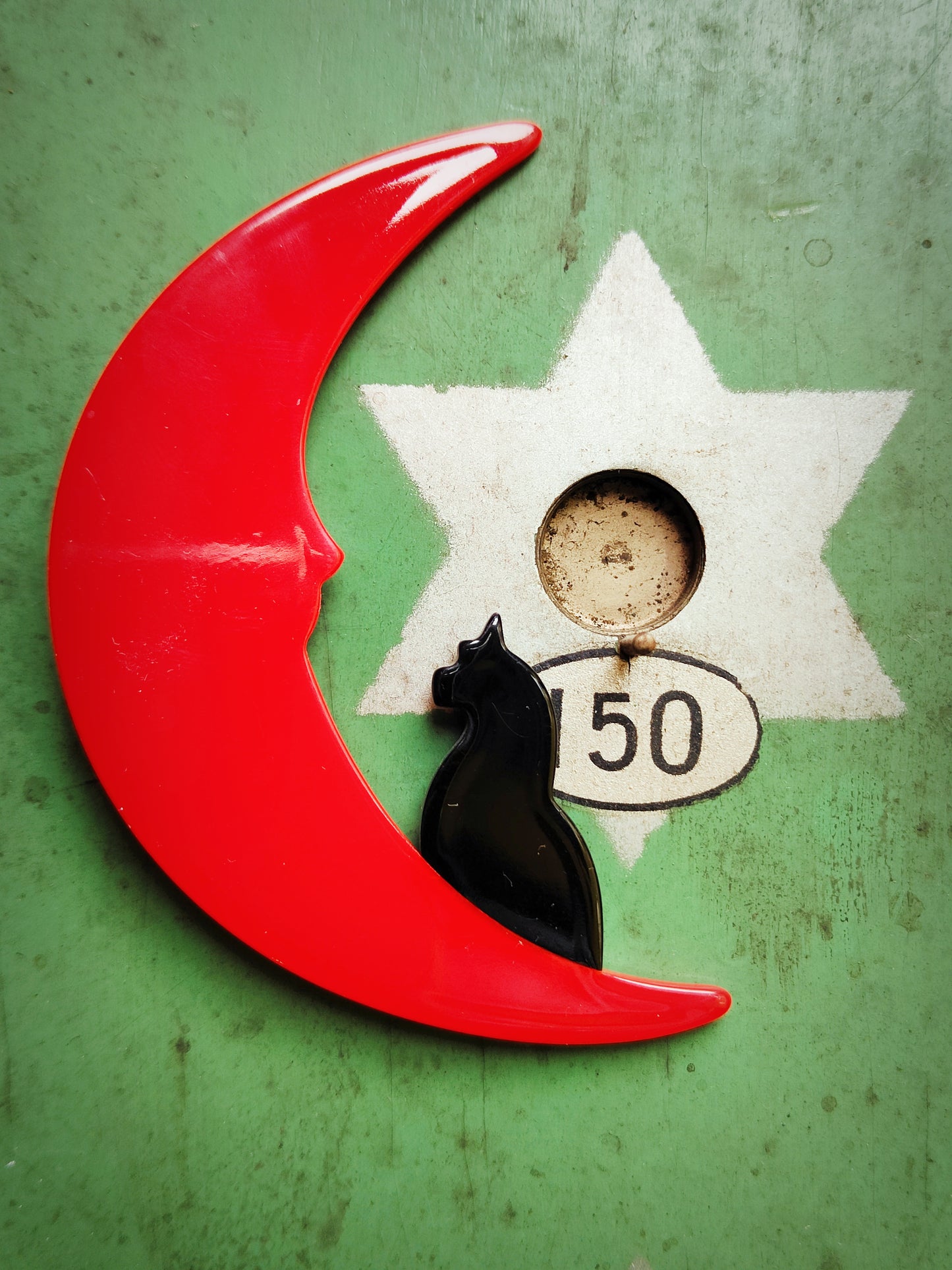 Modern french bakelite brooches