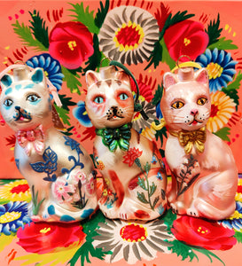 Nathalie Lete Staffordshire cat ornaments