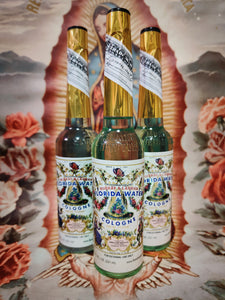 Peruvian Florida water with the prettiest bottles, It has the same citrus basis as Cologne Water, but shifts the emphasis to sweet  orange  (rather than the lemon and neroli of the original Cologne Water), and adds spicy notes including lavender and clove The name refers to the fabled fountain of youth which is said to be located in Florida as well as the "flowery" nature of the scent.

Used spiritually to clear the air and remove heavy vibrations.

 221ml bottles 23 x 5cm

Ingredients, water, alcohol, frag