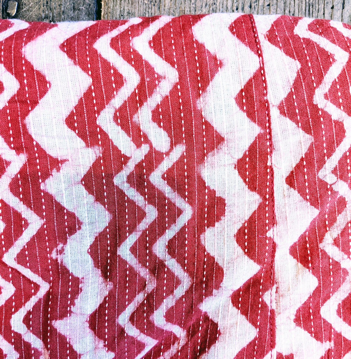 Block printed cotton dressing gown