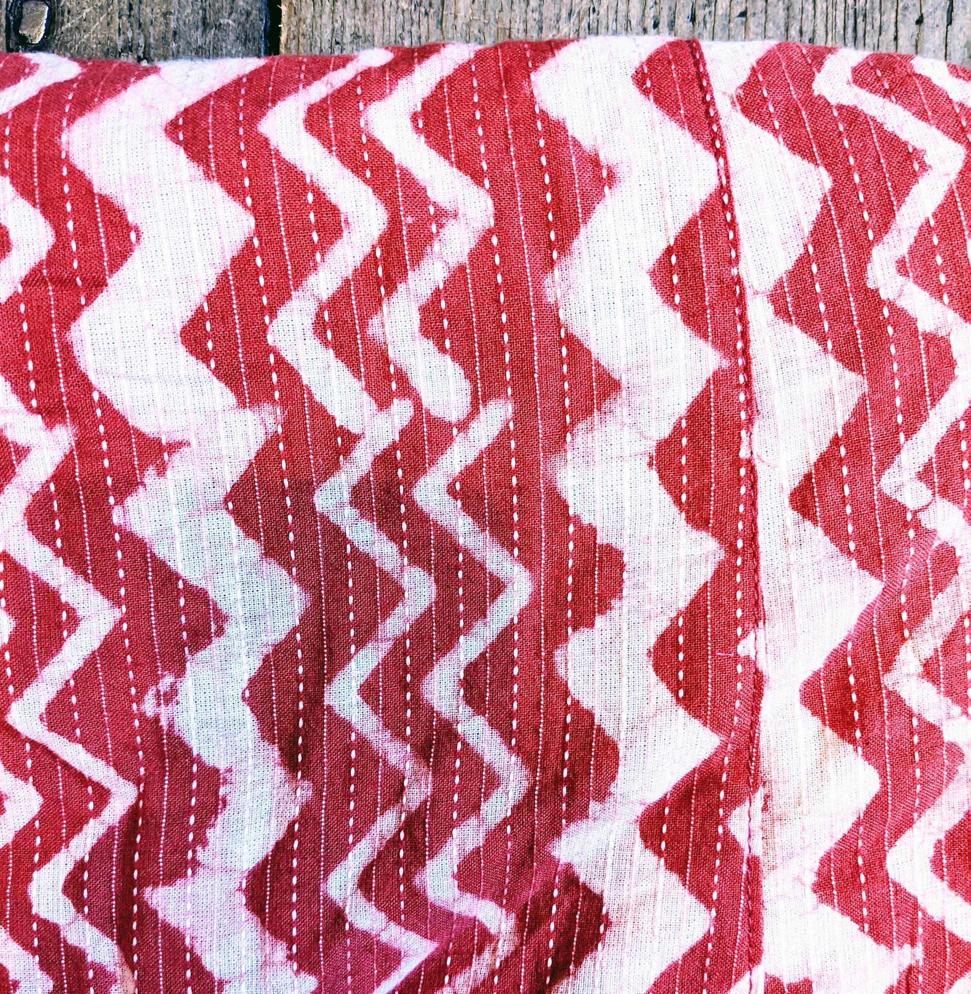 Block printed cotton dressing gown