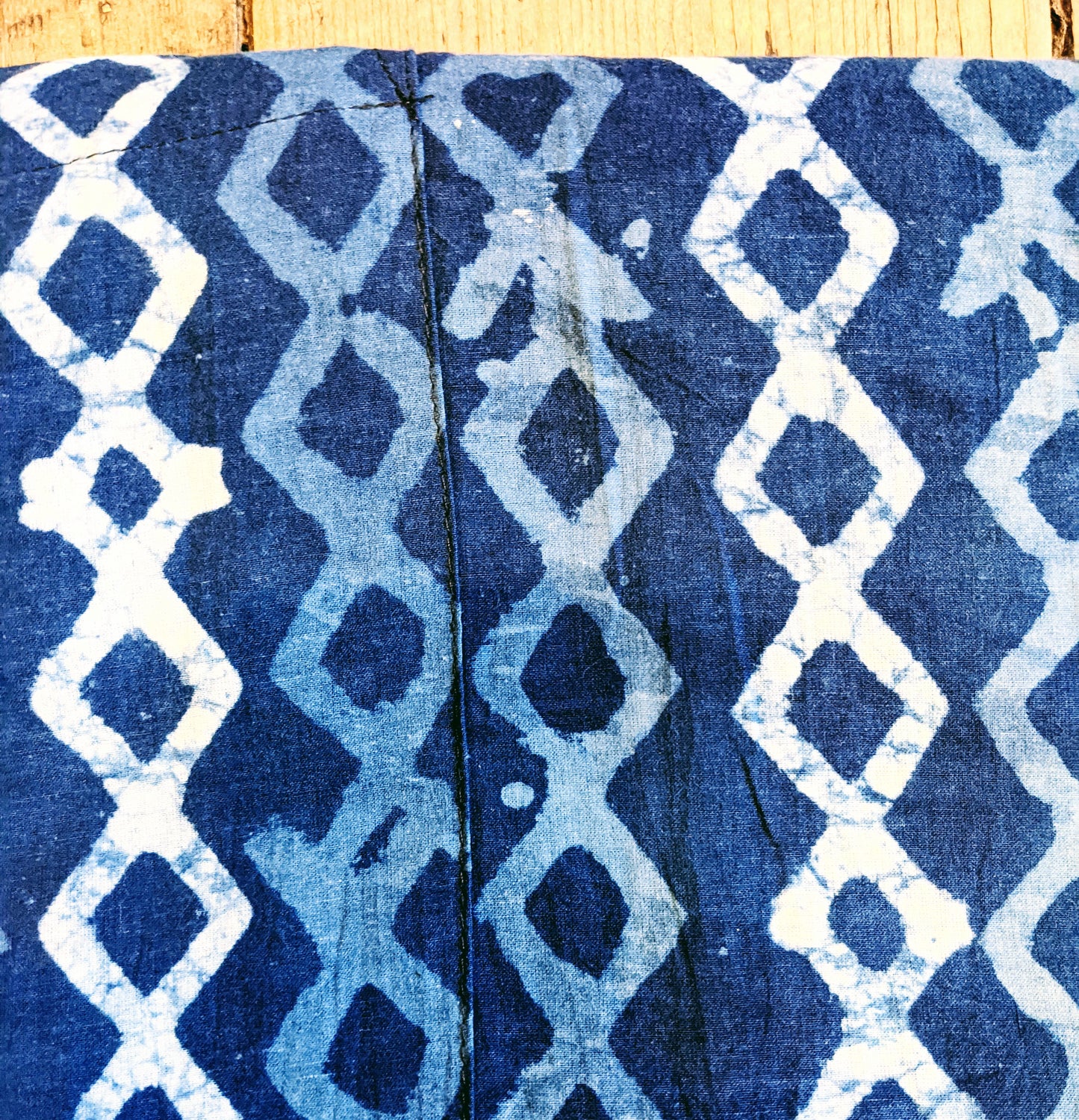 Block printed cotton dressing gown