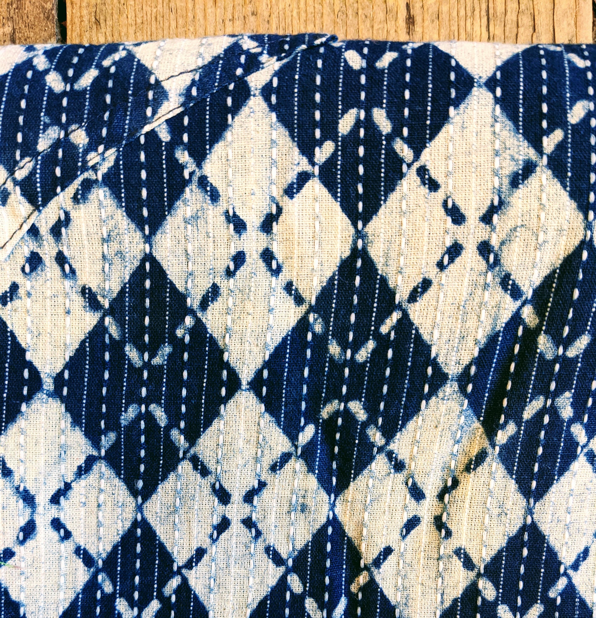 Block printed cotton dressing gown