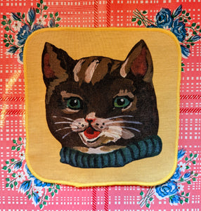 Cat face flannel