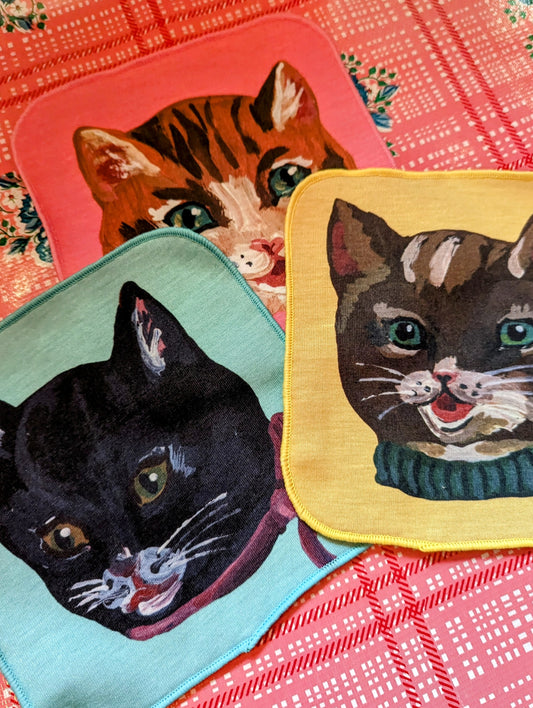 Cat face flannel