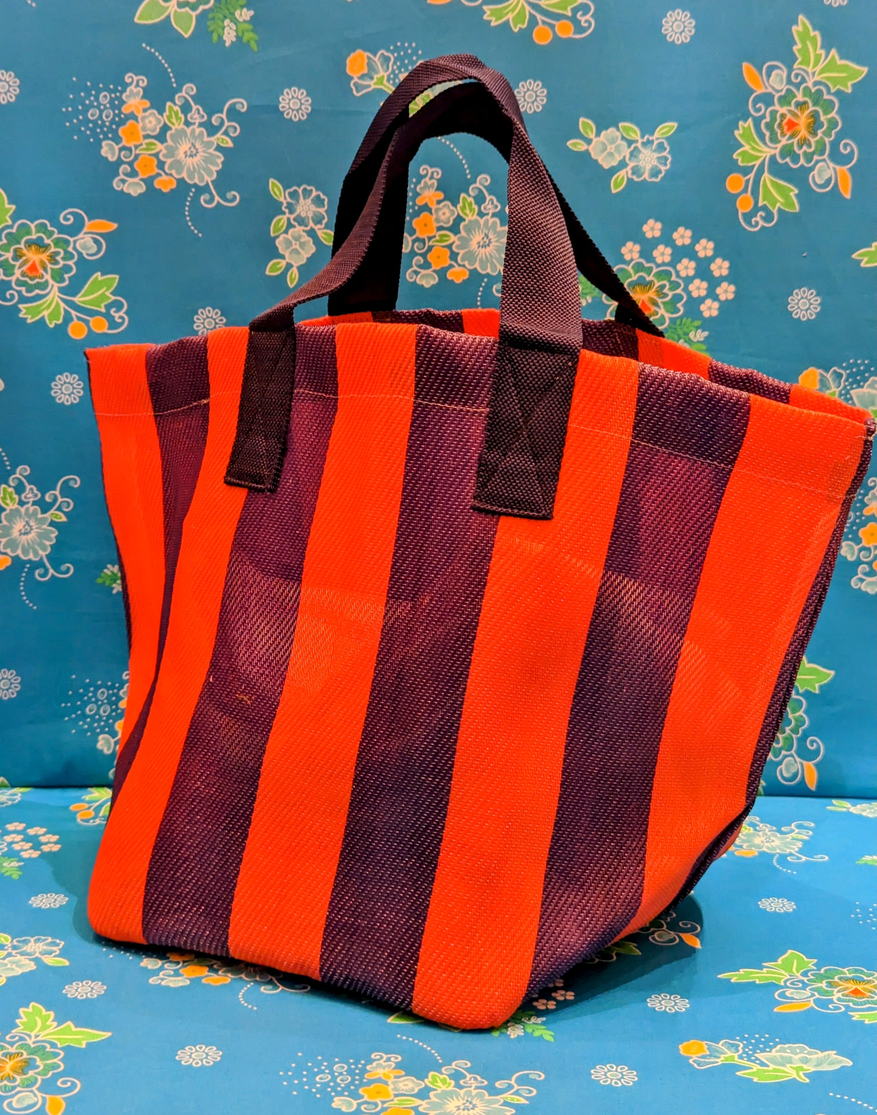 Bold striped bags