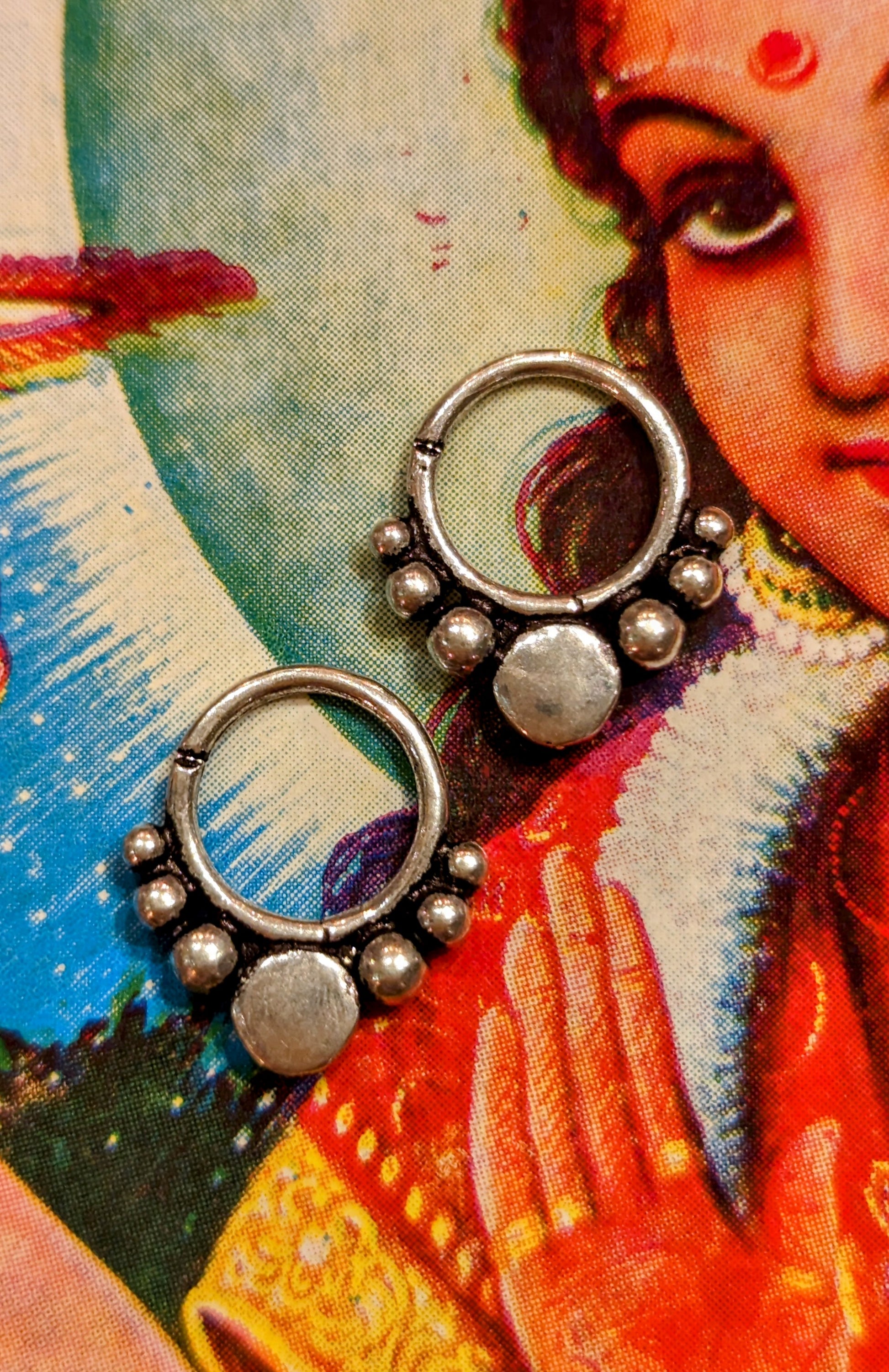 Silver cast hoops