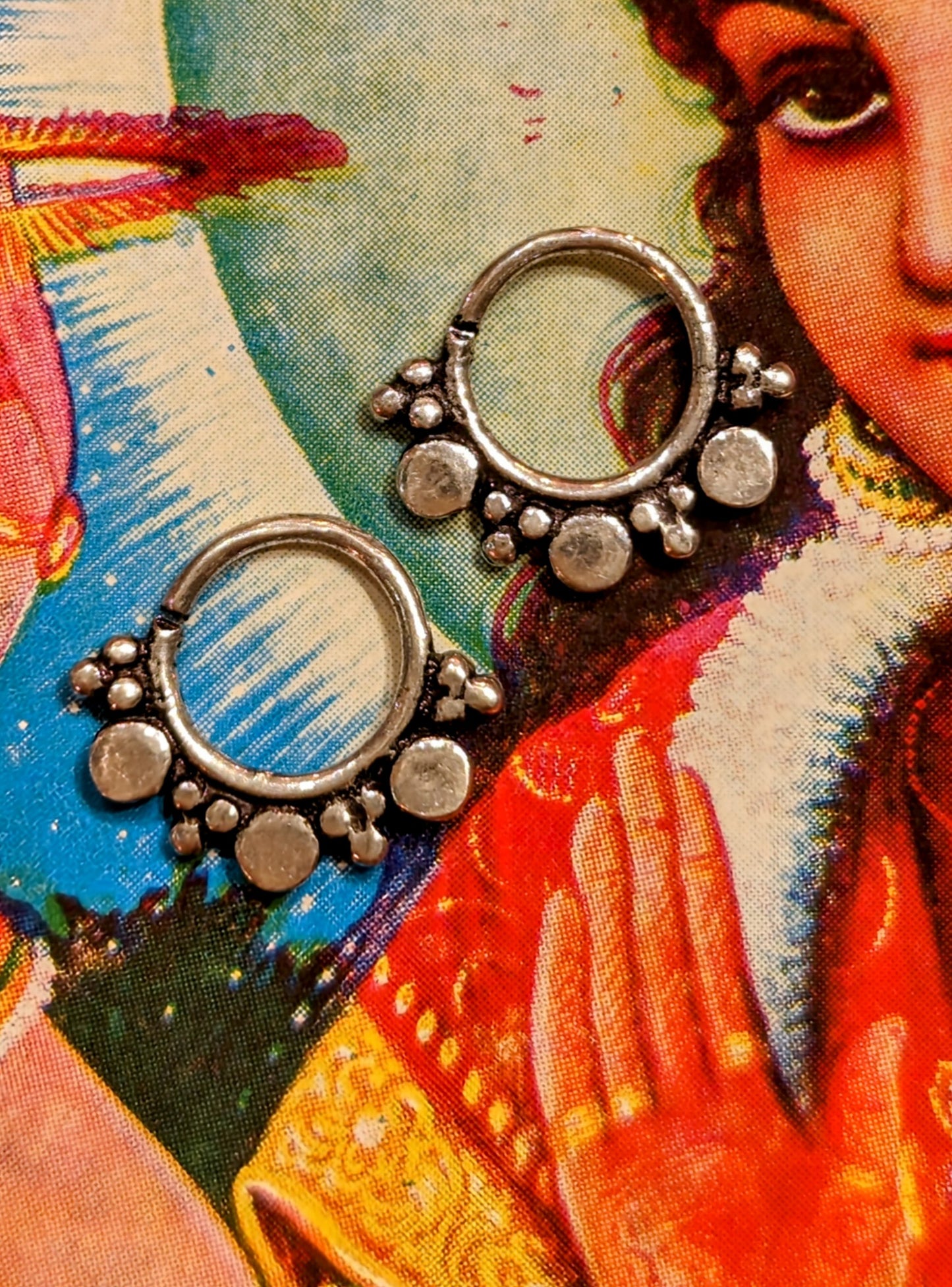 Silver cast hoops