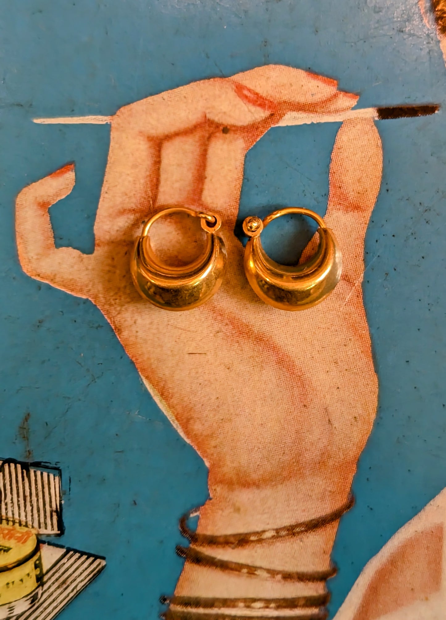 Gold plated Rajasthani hoops