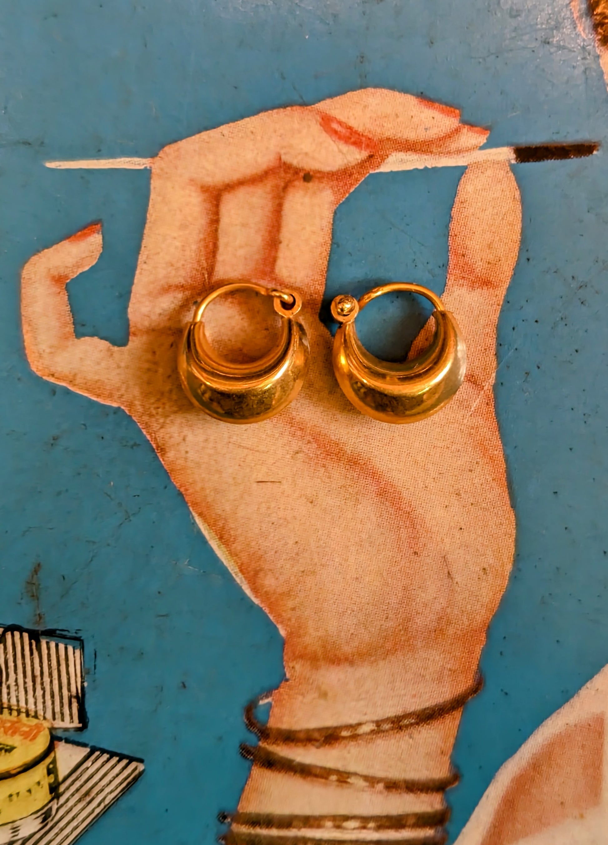 Gold plated Rajasthani hoops