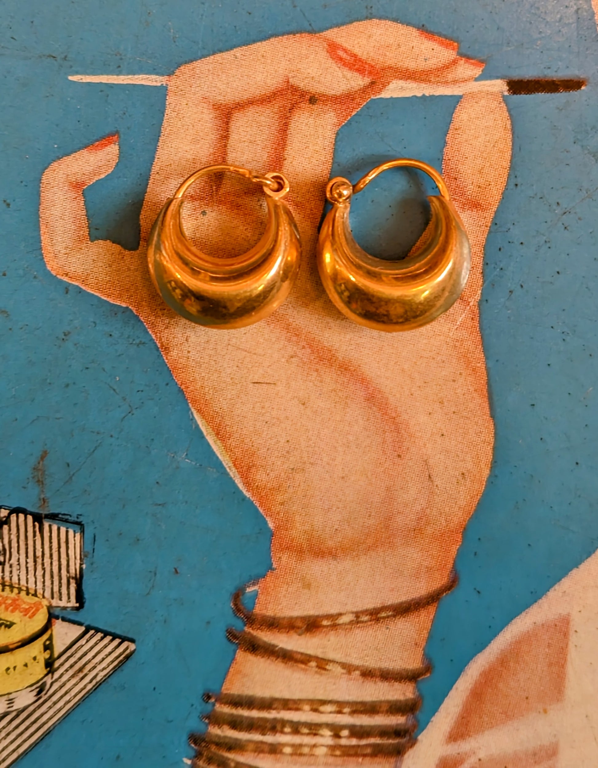 Gold plated Rajasthani hoops