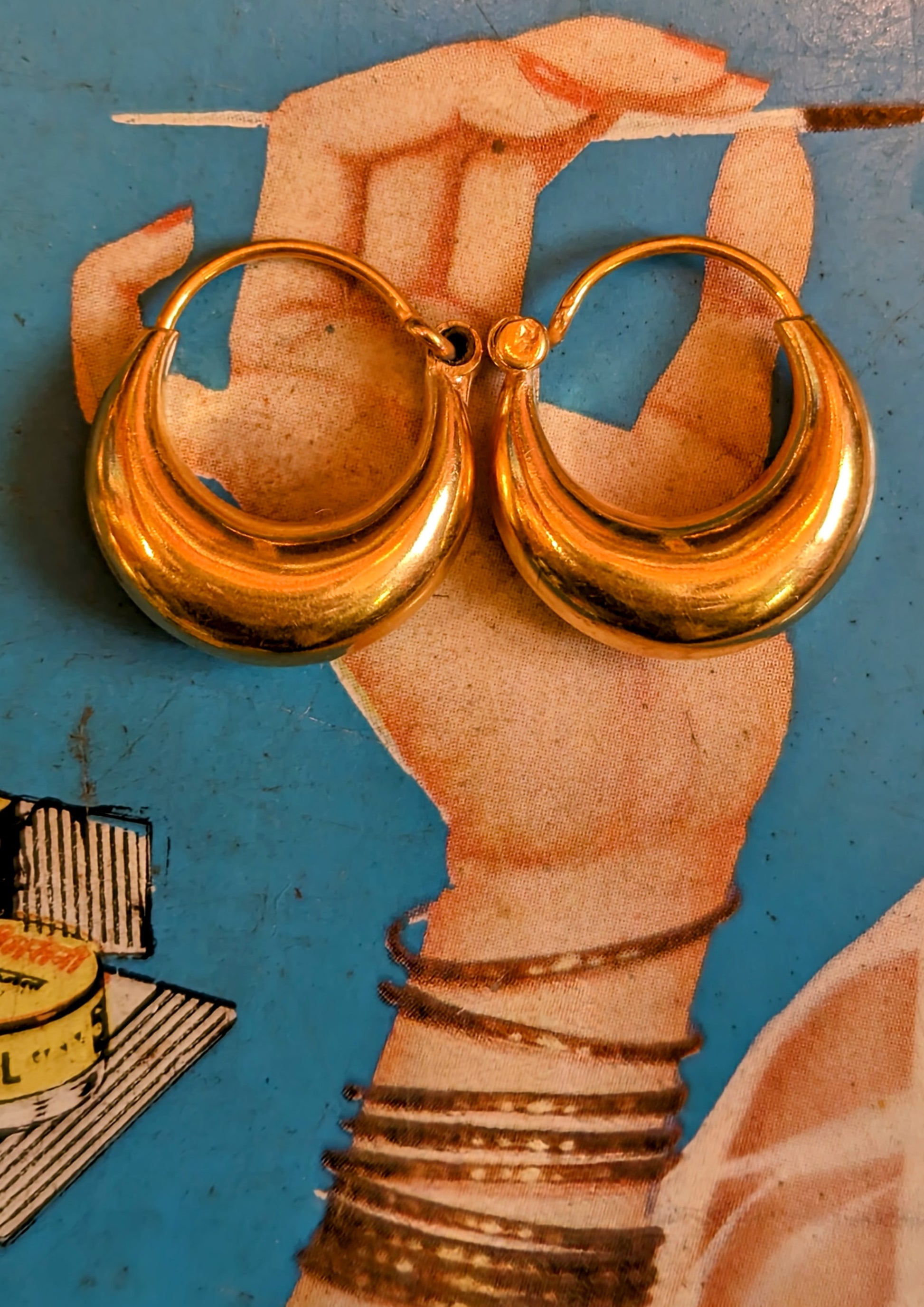 Gold plated Rajasthani hoops