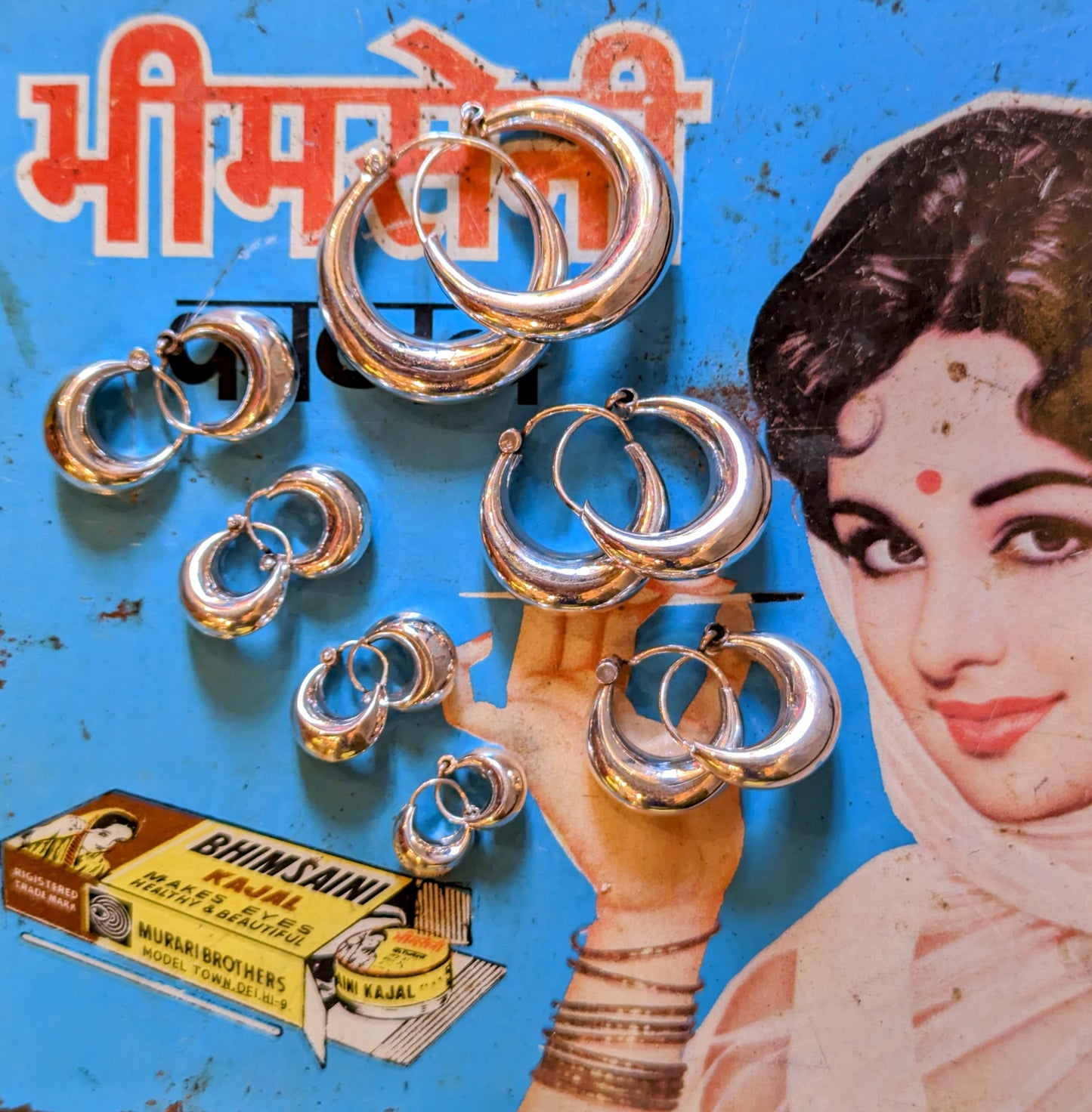 Handmade Rajasthani hoop earrings