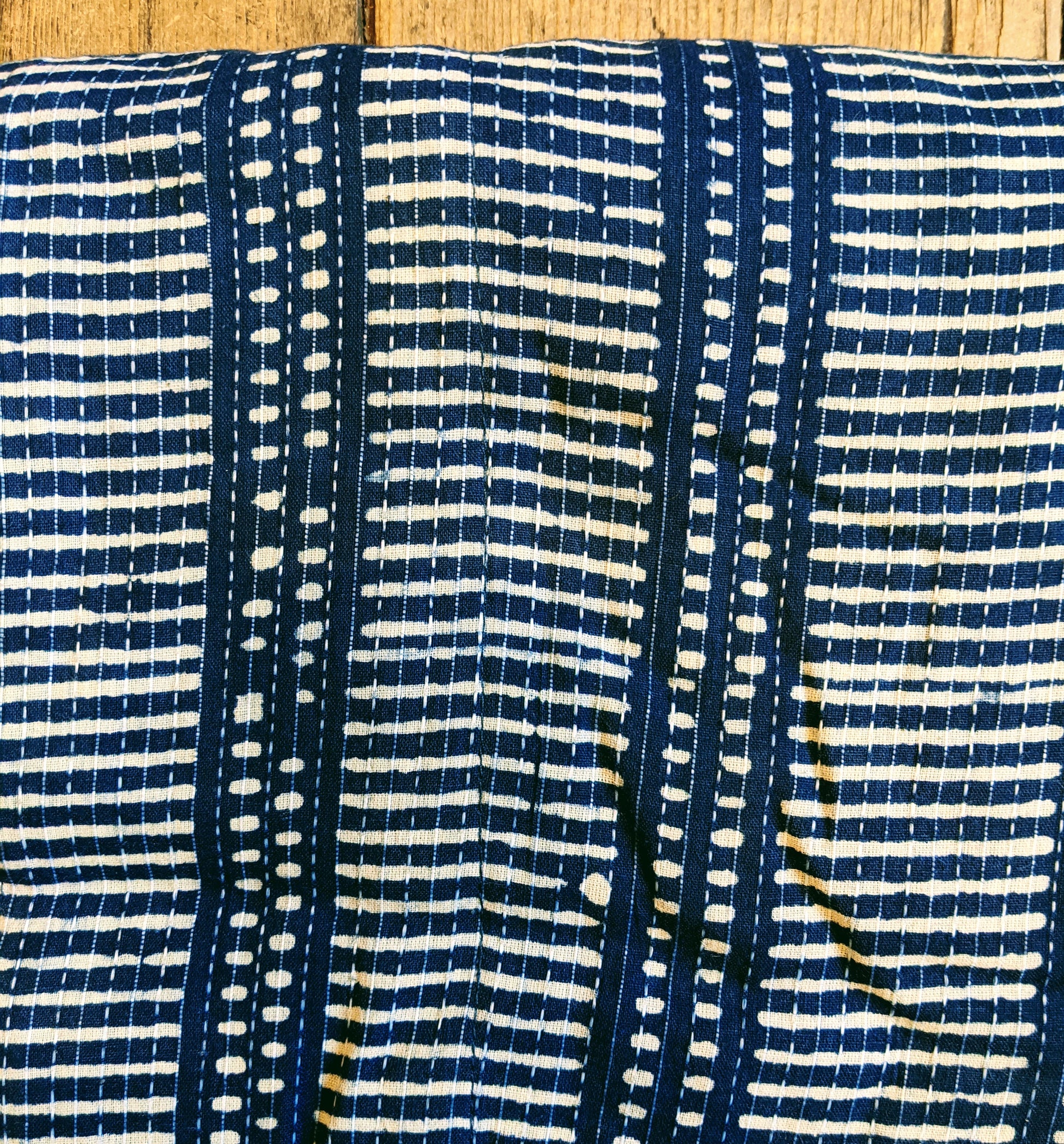 Block printed cotton dressing gown